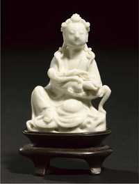 18th century A small blanc de chine model of Guanyin